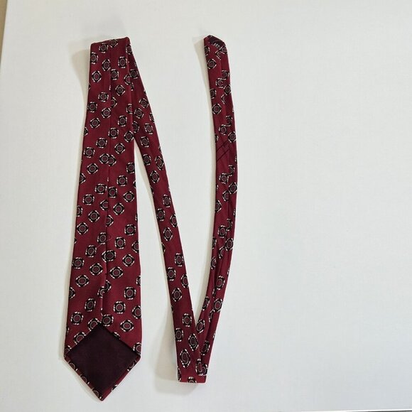 Unbranded Handmade Silk Tie France Geometric Boho Office Preppy W3.5" L59.5" - Picture 15 of 16